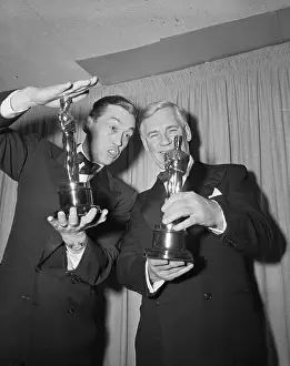 Statuette Prints: John and Walter Huston with Oscars
