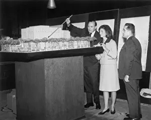 John Warnecke Explaining Model to Jackie Kennedy