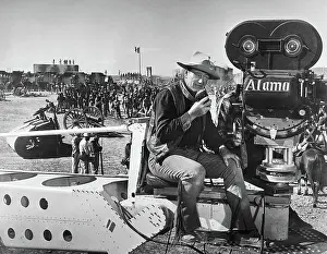 John Wayne Directing While Filming The Alamo