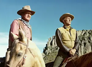 John Wayne and Kirk Douglas in The War Wagon