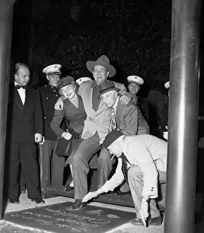 Private Prints: John Wayne Puts His Foot Into Cement