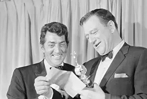 John Wayne Reads Note After Getting Award