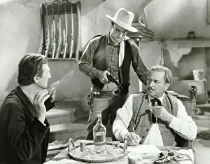 Revolver Prints: John Wayne in Scene from The Big Stampede