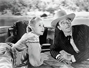John Wayne and Vera Ralston in Dakota
