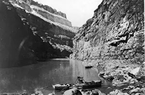 Subject Prints: John Wesley Powells Boat in Grand Canyon