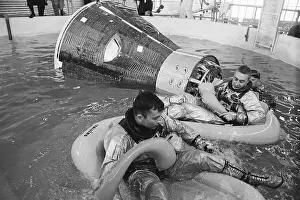 John Young and Gus Grissom Floatation Test