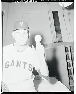 Johnny Antonelli Balancing a Baseball