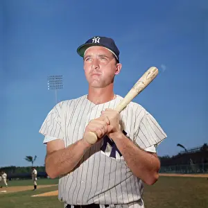 Indifference Prints: Johnny Blanchard Holding a Baseball Bat