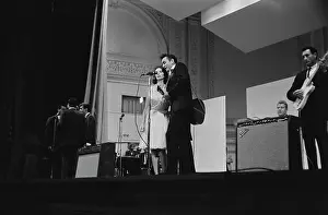 Huty25639 Prints: Johnny Cash & The Tennessee Three In Concert