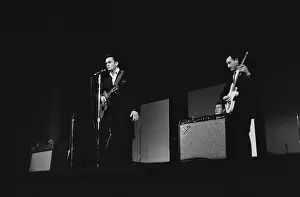 Huty25639 Prints: Johnny Cash & The Tennessee Three In Concert
