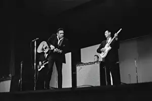 Huty25639 Prints: Johnny Cash & The Tennessee Three In Concert