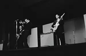 Huty25639 Prints: Johnny Cash & The Tennessee Three In Concert