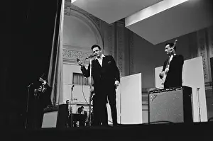 Huty25639 Prints: Johnny Cash & The Tennessee Three In Concert