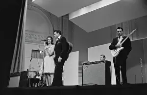 Huty25639 Prints: Johnny Cash & The Tennessee Three In Concert