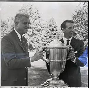 Johnny Fisher and Joe Carr with Golf Trophy