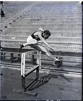 Princeton Prints: Johnny Morris Hurdling Action