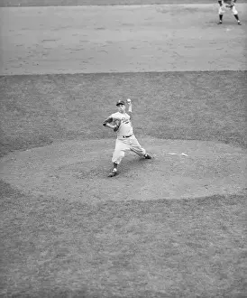 Johnny Podres Pitching for the Dodgers
