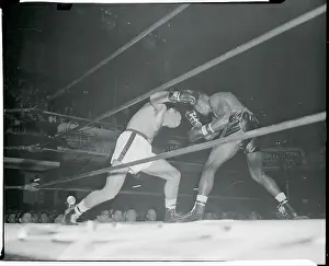 Johnny Saxton Boxing Against Ramon Fuentes
