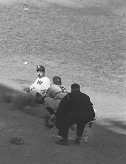 Johnny Simmons Sliding Into Plate