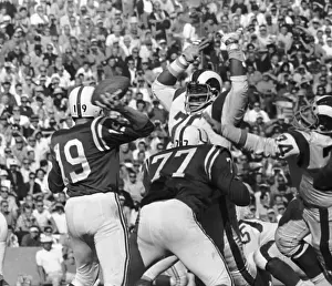 Intensity Prints: Johnny Unitas Being Blocked by a Los Angeles Ram