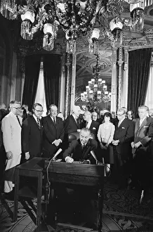 Suffrage Prints: Johnson Signs Voting Rights Bill