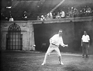 Bill Johnston Playing Tennis at Forest Hills