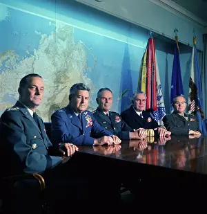 George W Prints: Joint Chiefs of Staff Posing for Picture