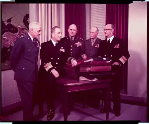 Joint Chiefs of Staff Standing Around Table