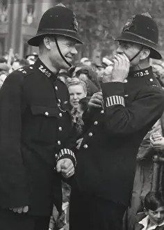 Parades And Processions Prints: Joking Policemen