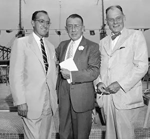 Poliomyelitis Prints: Jonas Salk with Basil O'Connor and John Enders