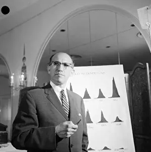 Salk Prints: Jonas Salk Speaking at Press Conference