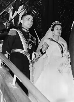 Hussein Prints: Jordan's King Hussein and Queen Gina