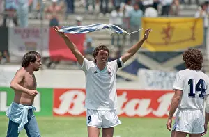 Jorge Barrios Waving His Nation's Flag