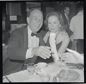 Maureen Osullivan Prints: Jose Ferrer and Maureen O'Sullivan Sitting at Table