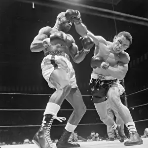 Jose Gonzales Punching Rubin Carter in Boxing Match