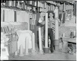 Jose Herrera Posing with Candles
