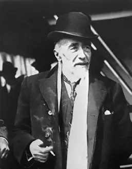Joseph Conrad W/Cigarette On Ship Deck