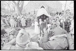 Joseph Kennedy II and Sheila Rauch Waving