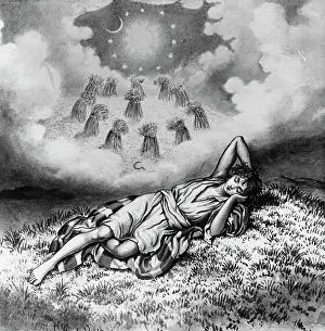 Dreaming Prints: Joseph Lying In Field Dreaming
