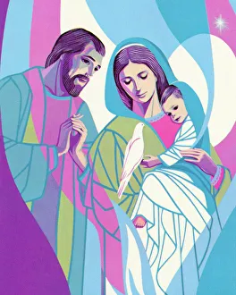 Printstock Collection: Joseph, Mary, and Jesus