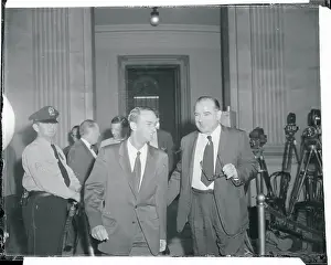 Joseph McCarthy Conversing with Roy Cohn