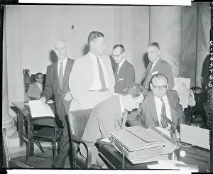 Watkins Prints: Joseph McCarthy and Edward Williams Waiting to Their Hearing to Resume