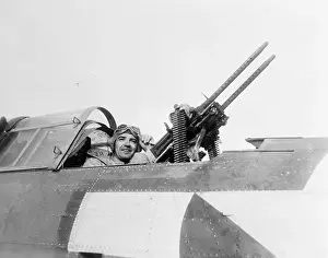 Gunner Prints: Joseph McCarthy Sitting in Bomber Plane