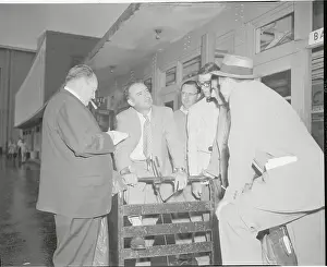 Joseph McCarthy Speaking with Reporters