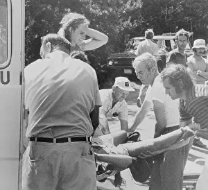 Joseph P. Kennedy III Watching His Brother Being Taken to Hospital