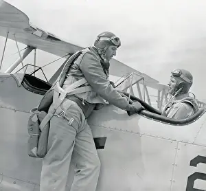 Teaching Prints: Joseph P. Kennedy Jr. in Airplane Receiving Training From Instructor