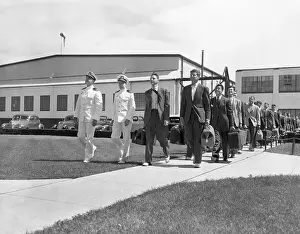 Military Airbase Prints: Joseph P. Kennedy Jr. and Trainees Arriving at Squantum Naval Air Station