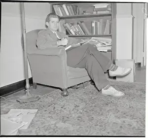Studying Prints: Joseph P. Kennedy Relaxing at College