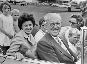 Joseph P Kennedy Riding in Car with Grandchildren