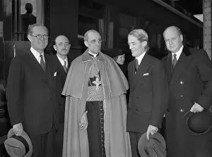 Marvin Mcintyre Prints: Joseph Patrick Kennedy Posing with Religious Leaders